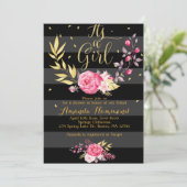 Het is een Baby shower voor meisjes Kaart (Staand voorkant)