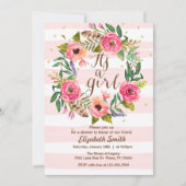 Het is een Baby shower voor meisjes Kaart (Voorkant)