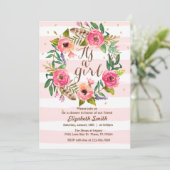 Het is een Baby shower voor meisjes Kaart (Staand voorkant)