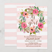 Het is een Baby shower voor meisjes Kaart (Voorkant / Achterkant)