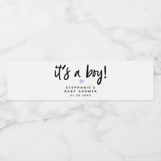 Het is een Baby shower. Waterfles Etiket (Enkel label)