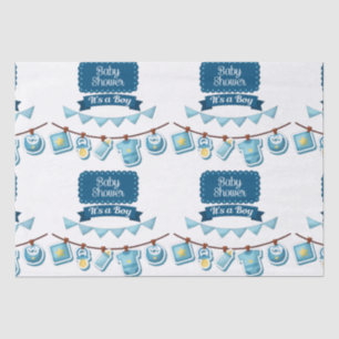 Het is een Baby shower-weefselpapier voor jongen Tissuepapier