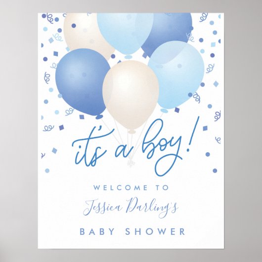 Het is een Baby shower-welkomstPoster. Poster (Voorkant)