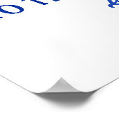 Het is een baby shower-welkomstteken voor jongen. poster (Hoek)