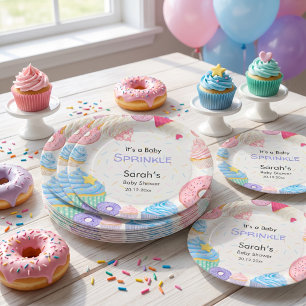 Het is een Baby Sprinkle Informele Baby Shower Papieren Bordje
