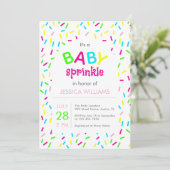 Het is een Baby Sprinkle Shower Rainbow Sprinkles Kaart (Staand voorkant)