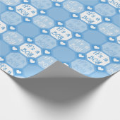 Het is een baby van een mannenpatroon. cadeaupapier (Hoek)