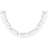 Het is een babyjongen Lichte Blauwe Floral Shower  Vlaggetjes (Alle)