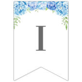 Het is een babyjongen Lichte Blauwe Floral Shower  Vlaggetjes (Tweede vlag)