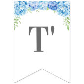 Het is een babyjongen Lichte Blauwe Floral Shower  Vlaggetjes (Derde vlag)