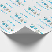 Het is een babykleding van een jongen, Onesis Baby Cadeaupapier (Hoek)