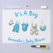 Het is een babykleding van een jongen, Onesis Baby Tissuepapier (Craft)