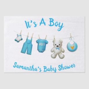 Het is een babykleding van een jongen, Onesis Baby Tissuepapier