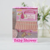 Het is een babyvoeding voor meisjes kaart (Staand voorkant)