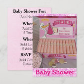 Het is een babyvoeding voor meisjes kaart (Voorkant / Achterkant)