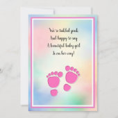 Het is een babyvoeding voor meisjes kaart (Voorkant)