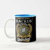 Het is een Backus-ding dat je niet kunt begrijpen Tweekleurige Koffiemok (Links)