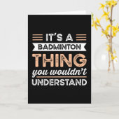 Het is een Badminton-ding Grappig sportcadeau Kaart (Gele Bloem)