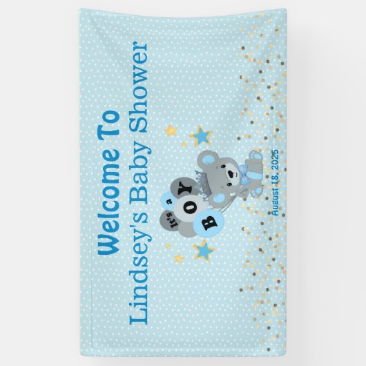 Het is een Banner van een Beer-jongen-blauw (Verticaal)