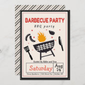 Het is een Barbecue Party Kaart (Voorkant / Achterkant)