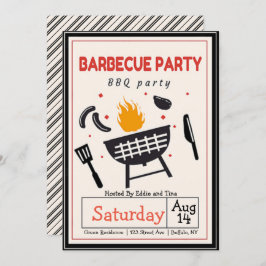 Het is een Barbecue Party Kaart