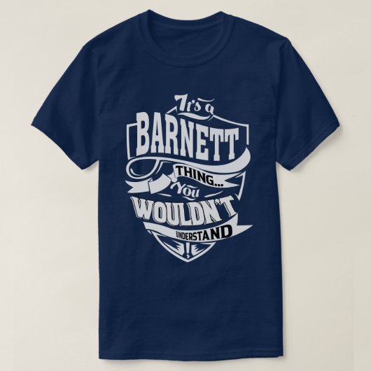 Het is een BARNETT Ding Gifts T-shirt (Design voorkant)