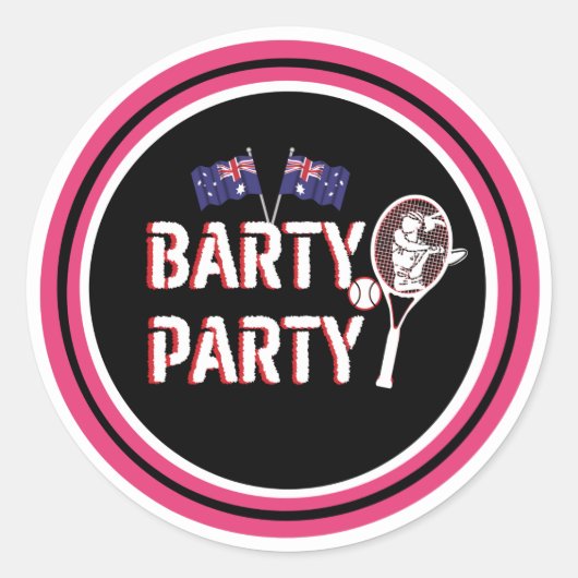 Het is een Barty Party Ronde Sticker (Voorkant)