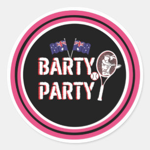 Het is een Barty Party Ronde Sticker