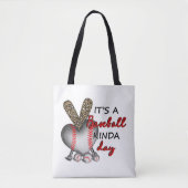 Het is een Baseball Kinda Day, Baseball Mam Tote Bag (Voorkant)