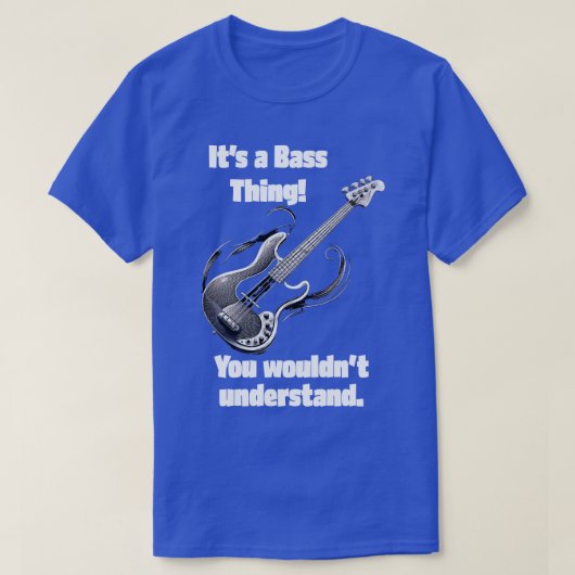 Het is een baspartij t-shirt (Design voorkant)