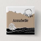 Het is een Beach Birthday Party naam Vierkante Button 5,1 Cm (Voorkant)