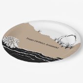 Het is een Beach Birthday Party Paper Borden Papieren Bordje (Gekanteld)