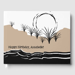 Het is een Beach Party Happy Birthday-naam Gastenboek