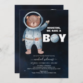 Het is een beer baby shower. kaart (Voorkant / Achterkant)