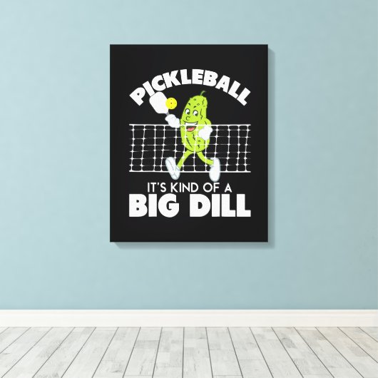 Het is een beetje een grote deal - Grappige Pickle Canvas Afdruk (Insitu (Houten vloer))