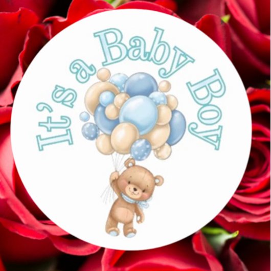 Het is een Beren Baby shower Ronde Sticker