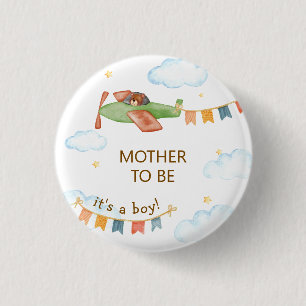 Het is een berenvliegtuig voor jongens Moeder word Ronde Button 3,2 Cm