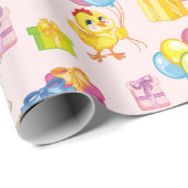 Het is een 'Birthday Party Wrapping Paper' Cadeaupapier (Rol Hoek)