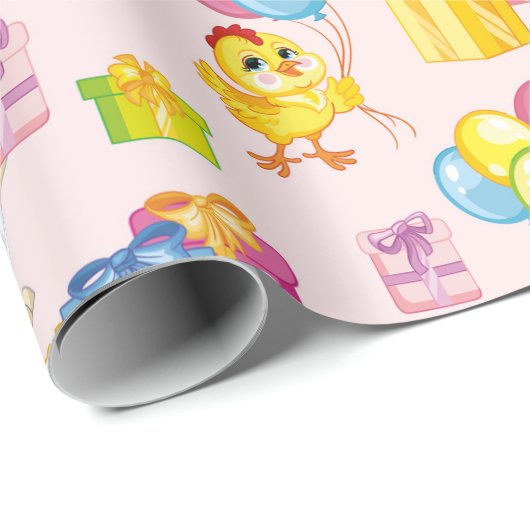 Het is een 'Birthday Party Wrapping Paper' Cadeaupapier (Rol Hoek)