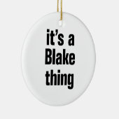 het is een blake-ding keramisch ornament (Rechts)