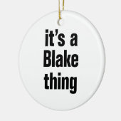 het is een blake-ding keramisch ornament (Links)