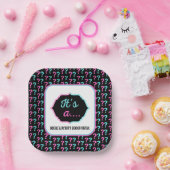 Het is een..Blauw en Roze Genderonthulling Papieren Bordje (Feest)