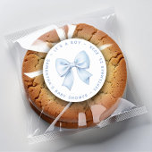 Het is een Blauwe Boog Baby Shower Ronde Sticker