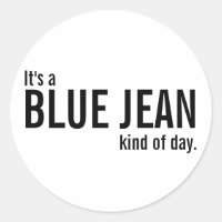 Het is een Blauwe Jean Soort Dag Witte Casual Stic