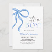 Het is een Blauwe Lint Jongen Save The Date (Voorkant)