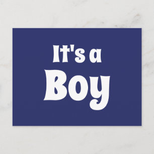 Het is een blauwe witte baby van de Jongen. Briefkaart