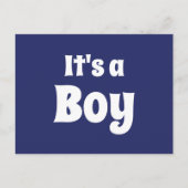 Het is een blauwe witte baby van de Jongen. Briefkaart (Voorkant)