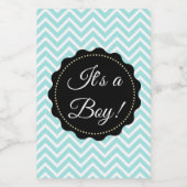 Het is een Blauwgroen Baby shower Glass Mason Jar Voedselcontainer Etiket (Enkel label)