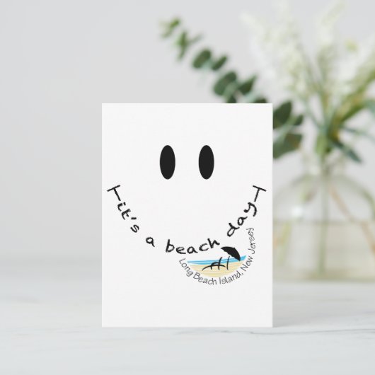 Het is een bloeidag - Long Beach Island, New Jerse Briefkaart (Staand voorkant)