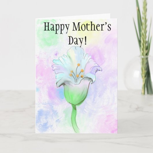 Het is een bloem - denk ik!! Moederdag Kaart (Voorkant)